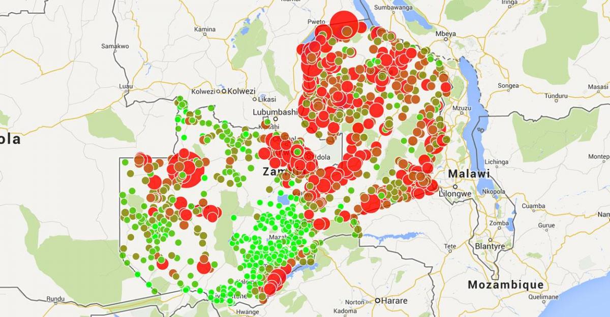 kort over Malawi malaria 